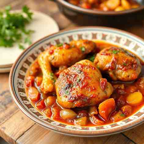 Stewed Chicken Thighs - Georgian Chakhokhbili Recipe